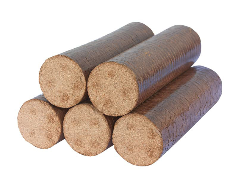 Bûches de bois compressé