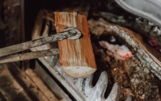 bûche de bois fendue